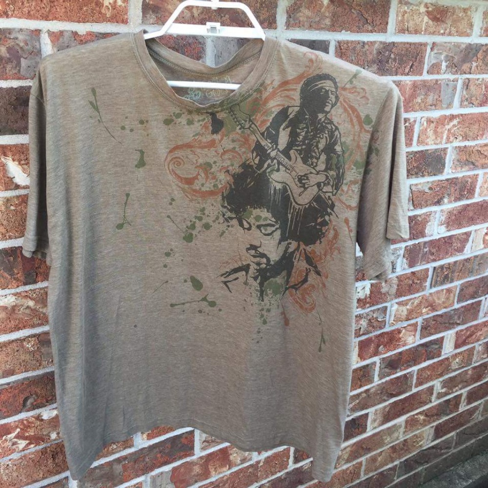 Jimi Hendrix Guitar T-Shirt For Men